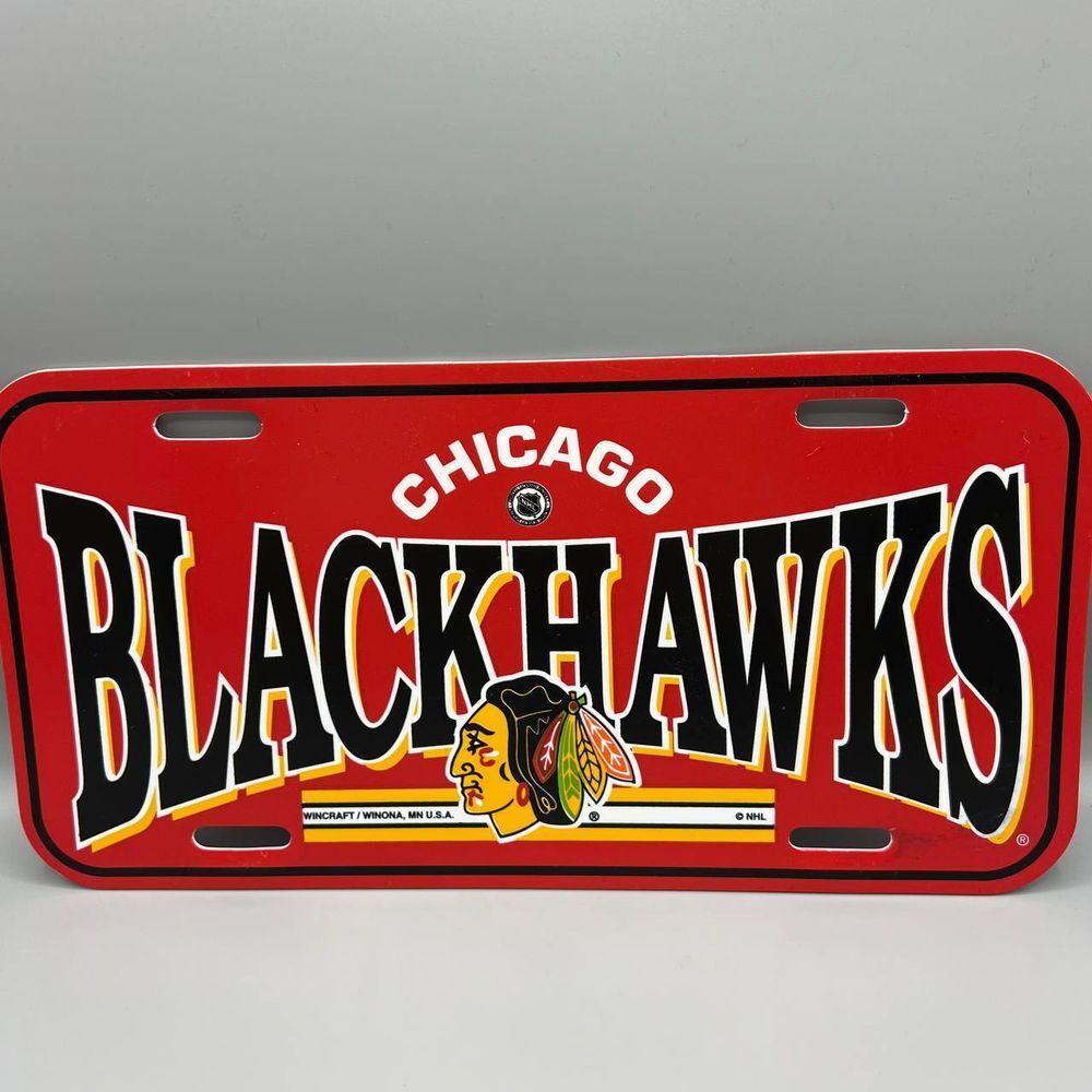 Chicago Blackhawks‎ NHL Wincraft Plastic License Plate